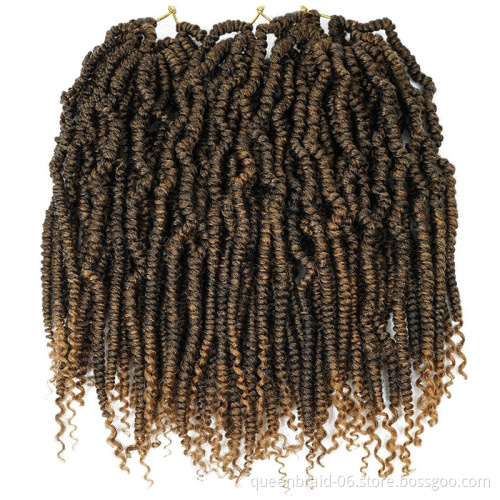 Bomb Twist Crochet Hair 18 Inch Crochet Braids Pre-looped Mini Passion Twist Braiding Hair Synthetic Hair Extension